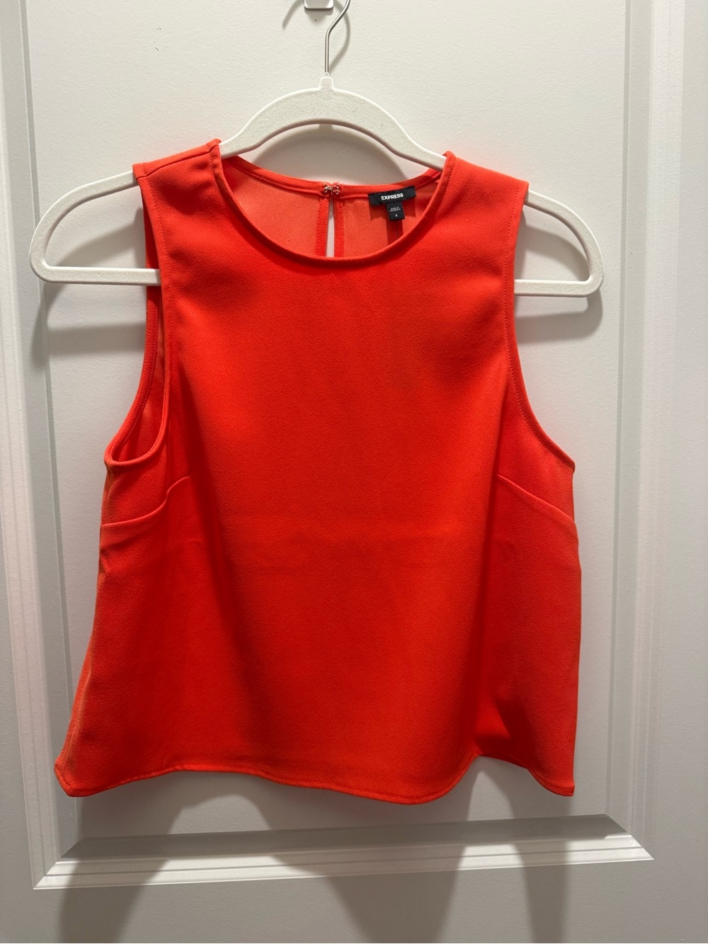 Express Bright Red Sleeveless Shell Top